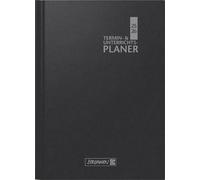 BRUNNEN Termin- & Unterrichtsplaner (2025/2026), 2 Seiten = 1 Woche, A4, 224 Seiten, Kunststoff-Einband Baladek, schwarz