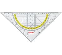 Brunnen, triangolo geometrico/geografico, 1049754, per scuola e ufficio, 16 cm, trasparente, Geo-Dreieck, 1