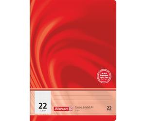 BRUNNEN Vivendi - Quaderno scolastico Premium | A4, rigatura 22, 32 fogli, rosso