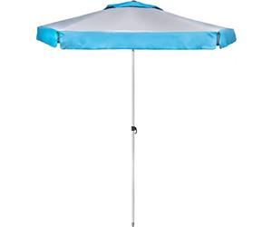 BRUNNER 0113013N Moderno Ombrellone da Sole Grigio/Azzurro, Solado, Diametro 200 Cm e Altezza 220 Cm