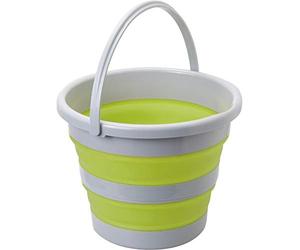 BRUNNER 0203069N.C70 Bacinella Pieghevole in Resistente Materiale Plastico, Drum Fold-Away 10 L, Colore Verde/Grigio, Leggera, Salvaspazio, Facile da Trasportare