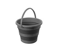 Brunner 0203074N.C20 Bacinella Pieghevole in Resistente Materiale Plastico, Drum Fold-Away 15 L, Colore Nero/Grigio, Leggera, Salvaspazio, Facile da Trasportare