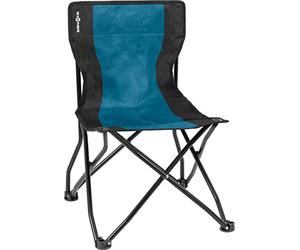 Brunner 0404035N.C55 Sedia Pieghevole da Campeggio con Telaio di Sicurezza Antiribaltamento, Nero/Azzurro