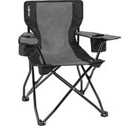 BRUNNER 0404038N.C20 Sedia Pieghevole da Campeggio con Ampi Braccioli, Grigio/Nero, Portata 102 kg
