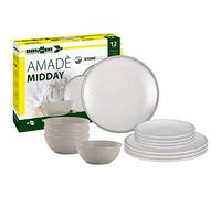 Brunner 0830148N.C8X Set Stoviglie da Campeggio per 4 Persone, Midday Amadè, 12 Pezzi