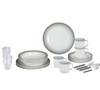 BRUNNER 0830154N.C5S Set Piatti, Bicchieri, Posate e Tazze Infrangibili in Melamina 36 Pz, all Inclusive Astralys