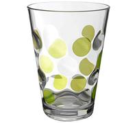 Brunner 0830182N.C34 Set Bicchieri Trasparenti con Pois Color Verde, Baloons, Bicchieri Infrangibili in San Stirolo-Acrilonitrile, V 35 Cl
