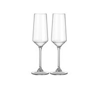 BRUNNER 0830217N.C71 Set Prosecco Riserva, Set 2 Calici Trasparenti da Prosecco per Campeggio, Barca, Picnic, Calici Infrangibili in Tritan, Volume 25 Cl