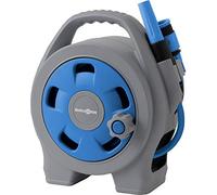 BRUNNER 7203133N Avvolgitubo Compatto per Camping e Giardino Aquafil PRO con 10 m di Tubo, Blu/Grigio