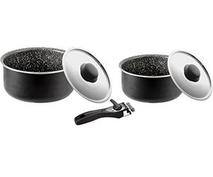 BRUNNER Alu Kochgeschirr Topfset Topf mit Deckel Casserole Pirate Pot 5