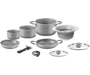 BRUNNER Batteria pentole Popote Gourmet Rock 9+1 NG 24 CM