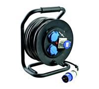 Brunner Cavo elettrico Drummer Rubber 25m Cee + 4 Schuko Nero