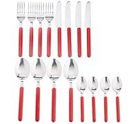 BRUNNER Delice Set di Posate da Campeggio, Confezione da 16 Pezzi, Rosso