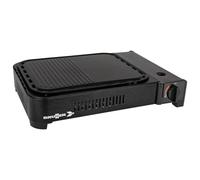 Brunner 0708042N Piastra Grill Portatile a Gas Devil Megagrill Potenza 2.2 Kw, Piastra da Tavolo Alimentazione con Cartucce a Valvola da 227 G