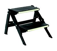 Brunner Gradino doppio pieghevole da camper Ruckstep Black Fluo Nero