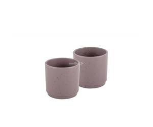 BRUNNER INMANO Set espresso composto da 2 tazzine da caffè in melamina e fondo antislip (DOLOMIT ROSE)