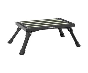 BRUNNER Klapptritt, Pieghevole Go Step Black Fluo per roulotte Campeggio scaletta in Alluminio Unisex Adulto, Nero, Einheitsgröße