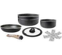 Brunner pirate spacemaster set di pentole in alluminio in orsa di trasporto 6 pezzi ø 22 cm