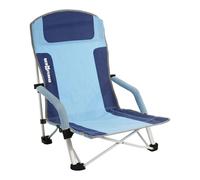 Brunner sedia da spiaggia pieghevole con braccioli blu e azzurro