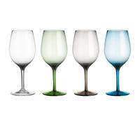 CONFEZIONE 4 BICCHIERI VINO ONDA COLORI ASSORTITI 0830184C.C9N