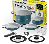 BRUNNER Set di pentole da campeggio in ceramica (pentole e padelle) - Ø 22 cm Carezza con cinghia - da 2 a 4 persone - rivestite, leggere e impilabili
