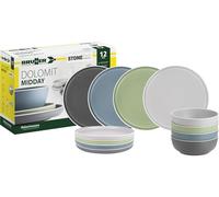 Brunner - Midday - Set stoviglie 12 Pieces grigio