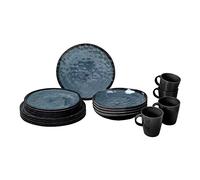 BRUNNER Set stoviglie da Campeggio (Set 16 Pezzi) per 4 Persone - Lunch Box Venetian - in melamina Stone Touch di Alta qualità, Antiscivolo e Resistente