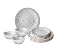 Brunner set stoviglie in Melamina e pietra midday Savana 12pz Bianco