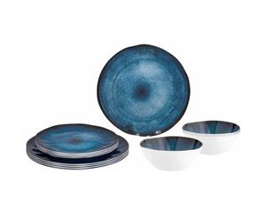 Brunner Set Stoviglie melamina Midday Breeze 12pz Blu