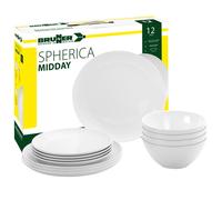 Brunner Set stoviglie melamina Midday Spherica 12pz Bianco