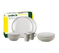 Brunner Set Stoviglie melamina Tête-à-tête Amadè 8pz Bianco