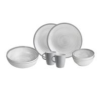 Brunner Set Stoviglie melamina Tête-à-tête Bellagio 8pz Bianco