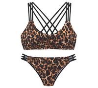 Bruno Banani Bikini marrone / broccato / nero Donna Bruno Banani S-MxA/B marrone / broccato / nero