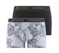 bruno banani Confezione da 2 Pantaloncini Exotic Fish Intimo, Grigio Chiaro, Nero, M Uomo