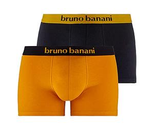 Bruno Banani Short 2Pack Flowing Boxer a Pantaloncino, Goldgelb/Schwarz // Schwarz/Goldgelb, L (Pacco da 2) Uomo