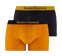 Bruno Banani Short 2Pack Flowing Boxer a Pantaloncino, Goldgelb/Schwarz // Schwarz/Goldgelb, M (Pacco da 2) Uomo