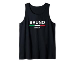 Bruno - Bandiera Italiana con Cognome Italiano Canotta