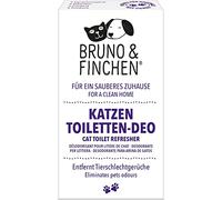 Bruno & Finchen deodorante per lettiere inodore | Neutralizzatore odori lettiera gatto inodore elimina odori animali | Aiuta a togliere odore urina gatto | Confezione da 3 dischetti