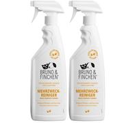 Bruno & Finchen Detergente multiuso per cani, gatti e piccoli animali | Rimuove i residui di urina, feci e vomito ed elimina odori cane e gatto | Pulisce la lettiera e la gabbia degli uccelli | 750 ml
