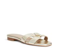 Bruno Magli Women's Fina Single Band Sandal, Scarpe Slip-On in Pelle Italiana Donna, Oro Metallizzato, 38.5 EU