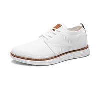 Bruno Marc Men Sneaker Oxfords Light Materiale Traspirato Memory Foam Soleggia,Size 41.5,Bianco,GRAND-01