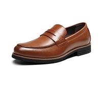 Bruno Marc Mocassini Penny da uomo senza lacci, scarpe formali, Marrone, 47 EU