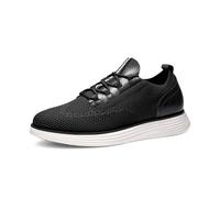 Bruno Marc Scarpe Eleganti Uomo Estive Scarpe con Lacci in Tessuto Lavorato a Maglia Traspirante Casual Moderne Classiche Scarpe Uomo,Size 43.5,Nero,SBOX2414M
