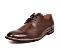 Bruno Marc Scarpe Eleganti Uomo in Pelle Stringate Derby Basse Vintage Elegante Classiche Oxford,Size 43.5,Marrone/Scuro,PRINCE-16