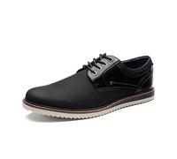 Bruno Marc Scarpe Eleganti Uomo Morbida Pelle Sintetica | Punta arrotondata classica e fodera traspirante per un comfort tutto il giorno, con suola TPR antiscivolo