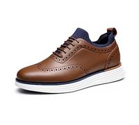 Bruno Marc Scarpe Eleganti Uomo Scarpe Casual Stringate da Completo Uomo Scarpe Sportive da Classiche Moderne,Size 44,Marrone,SBOX2326M-E