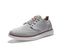 Bruno Marc Scarpe Oxford Uomo in Pelle Classiche Stringate Derby Basse Estive Vintage Elegante Leggere Scarpe,Size 47,Grigio,SBOX2406M