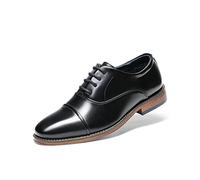 Bruno Marc Scarpe per bambini, classiche, con lacci, Derby Oxford, scarpe da sposa SBOX2328K-NEW, Nero , 28 EU