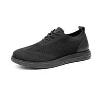Bruno Marc Scarpe Stringate da Uomo Classiche Estive Traspiranti Mesh Sneakers Oxfords Leggere Casual Scarpe da Passeggio,Size 43.5,Tutto/Nero,GRAND-02