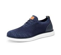 Bruno Marc Scarpe Stringate da Uomo Classiche Estive Traspiranti Mesh Sneakers Oxfords Leggere Casual Scarpe da Passeggio,Size 43.5,Blu/Scuro,GRAND-02